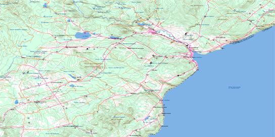 La Malbaie Topo Map 021M09 at 1:50,000 scale - National Topographic System of Canada (NTS) - Toporama map