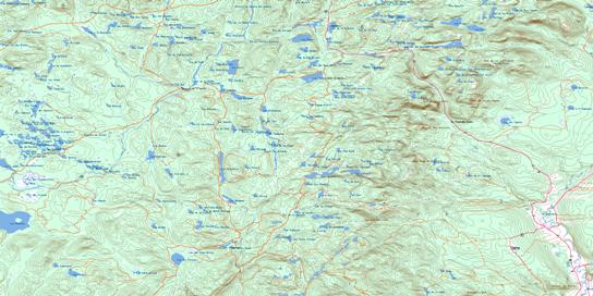 Saint-Urbain Topographic map 021M10 at 1:50,000 Scale