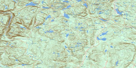 Lac Au Plongeon Topo Map 021M16 at 1:50,000 scale - National Topographic System of Canada (NTS) - Toporama map