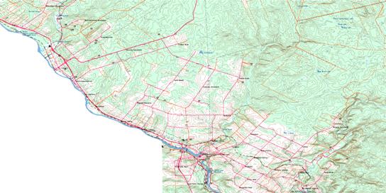 Grand Falls Topo Map 021O04 at 1:50,000 scale - National Topographic System of Canada (NTS) - Toporama map