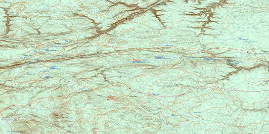 Tetagouche Lakes Topographic map 021O09 at 1:50,000 Scale