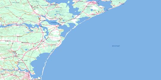 Tracadie Topographic map 021P10 at 1:50,000 Scale