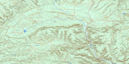 Monts Berry Topo Map 022B09 at 1:50,000 scale - National Topographic System of Canada (NTS) - Toporama map