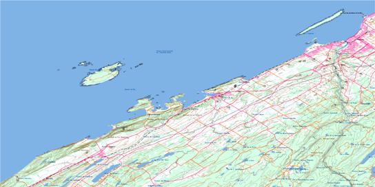 Rimouski Topographic map 022C07 at 1:50,000 Scale