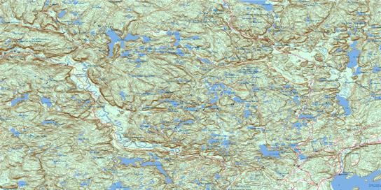 Lac Cassette Topo Map 022C14 at 1:50,000 scale - National Topographic System of Canada (NTS) - Toporama map