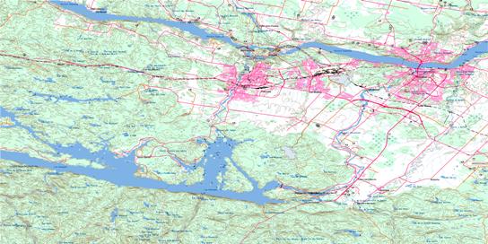 Jonquiere-Chicoutimi Topo Map 022D06 at 1:50,000 scale - National Topographic System of Canada (NTS) - Toporama map