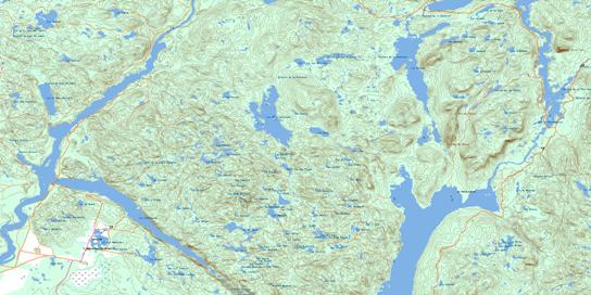 Lac Vermont Topographic map 022D14 at 1:50,000 Scale