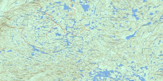Lac Moncouche Topo Map 022D15 at 1:50,000 scale - National Topographic System of Canada (NTS) - Toporama map