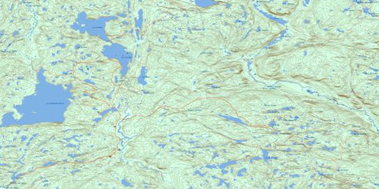 Lac Poulin-De-Courval Topo Map 022D16 at 1:50,000 scale - National Topographic System of Canada (NTS) - Toporama map