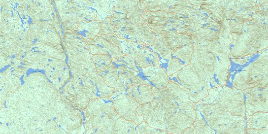 Lac Aux Grandes Pointes Topographic map 022E04 at 1:50,000 Scale
