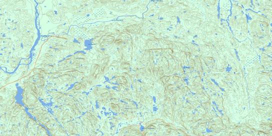 Lac Chausson Topographic map 022E05 at 1:50,000 Scale
