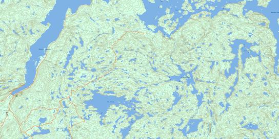 Lac Rouvray Topographic map 022E07 at 1:50,000 Scale