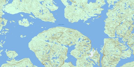 Lac Gouin Topographic map 022E09 at 1:50,000 Scale