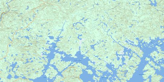 Lac Meloneze Topo Map 022E10 at 1:50,000 scale - National Topographic System of Canada (NTS) - Toporama map