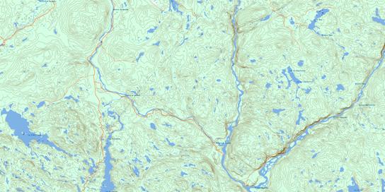 Lac D'Ailleboust Topographic map 022E11 at 1:50,000 Scale