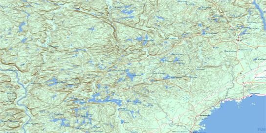 Lac Nipi Topographic map 022F02 at 1:50,000 Scale