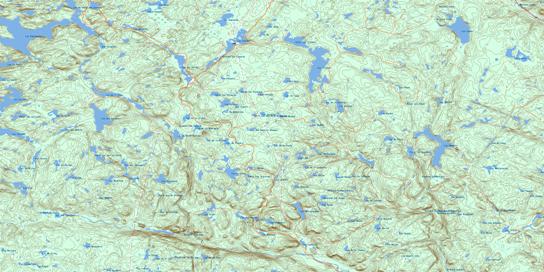 Lac Isidore Topographic map 022F04 at 1:50,000 Scale