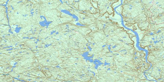 Lac Au Loup Marin Topo Map 022F07 at 1:50,000 scale - National Topographic System of Canada (NTS) - Toporama map