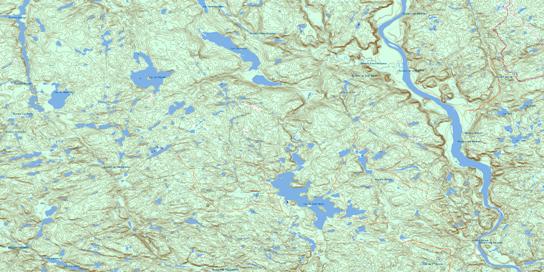 Lac Au Loup Marin Topographic map 022F07 at 1:50,000 Scale