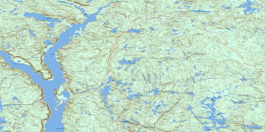 Lac Miquelon Topo Map 022F09 at 1:50,000 scale - National Topographic System of Canada (NTS) - Toporama map