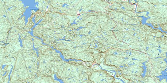 Lac Varin Topo Map 022F10 at 1:50,000 scale - National Topographic System of Canada (NTS) - Toporama map