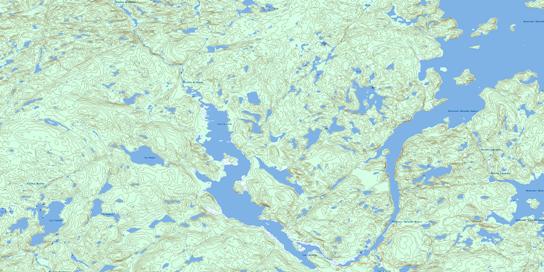 Lac Carteret Topographic map 022F14 at 1:50,000 Scale