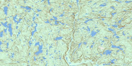 Lac Georgette Topo Map 022G13 at 1:50,000 scale - National Topographic System of Canada (NTS) - Toporama map