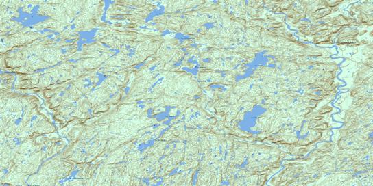 Lac Esnault Topo Map 022I09 at 1:50,000 scale - National Topographic System of Canada (NTS) - Toporama map