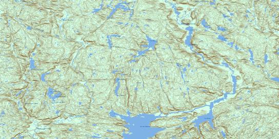 Lac Brezel Topographic map 022I11 at 1:50,000 Scale