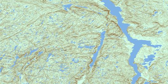 Lac De La Mine Topo Map 022I15 at 1:50,000 scale - National Topographic System of Canada (NTS) - Toporama map