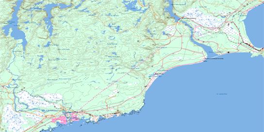 Clarke City Topo Map 022J02 at 1:50,000 scale - National Topographic System of Canada (NTS) - Toporama map