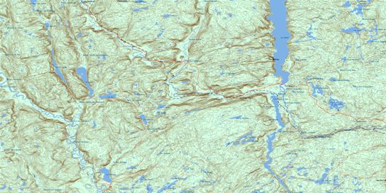Lac Quatre Lieues Topo Map 022J03 at 1:50,000 scale - National Topographic System of Canada (NTS) - Toporama map