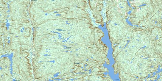 Lac Walker Topo Map 022J06 at 1:50,000 scale - National Topographic System of Canada (NTS) - Toporama map