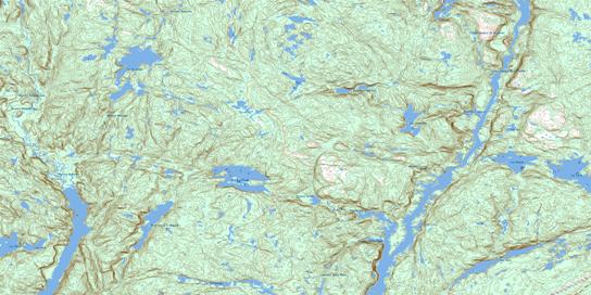 Lac Asquiche Topo Map 022J07 at 1:50,000 scale - National Topographic System of Canada (NTS) - Toporama map