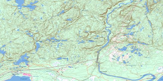 Lac Des Rapides Topo Map 022J08 at 1:50,000 scale - National Topographic System of Canada (NTS) - Toporama map