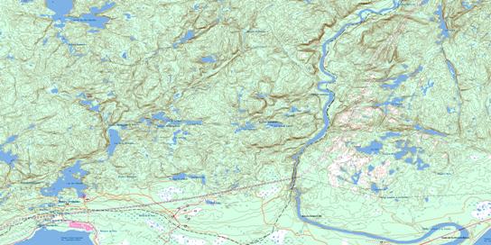 Lac Des Rapides Topographic map 022J08 at 1:50,000 Scale