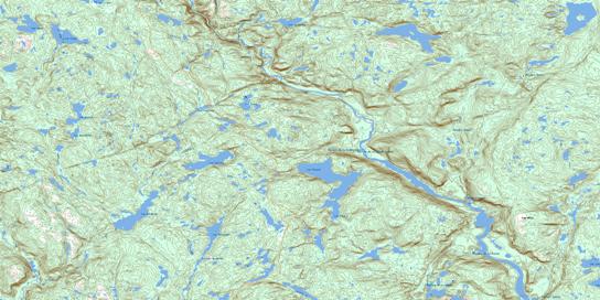 Lac Attacaupe Topo Map 022J10 at 1:50,000 scale - National Topographic System of Canada (NTS) - Toporama map