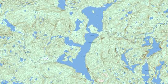 Lac Fortin Topo Map 022J13 at 1:50,000 scale - National Topographic System of Canada (NTS) - Toporama map