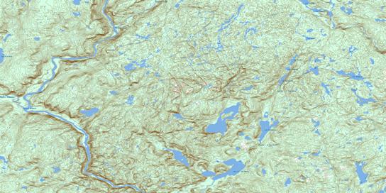 Lac A L'Eau Doree Topo Map 022J16 at 1:50,000 scale - National Topographic System of Canada (NTS) - Toporama map