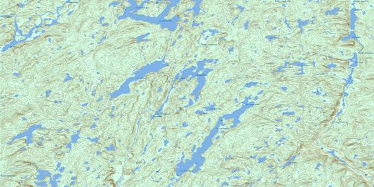 Lac Clairval Topo Map 022K08 at 1:50,000 scale - National Topographic System of Canada (NTS) - Toporama map