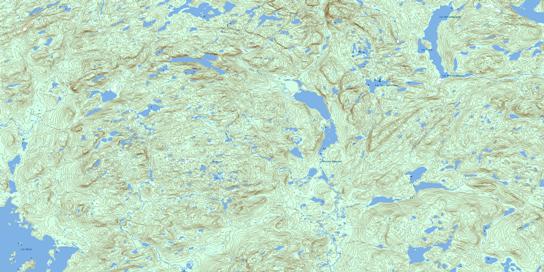 Lac Mistachagagane Topo Map 022K16 at 1:50,000 scale - National Topographic System of Canada (NTS) - Toporama map