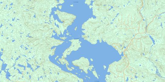 Lac Peribonca Topo Map 022L03 at 1:50,000 scale - National Topographic System of Canada (NTS) - Toporama map