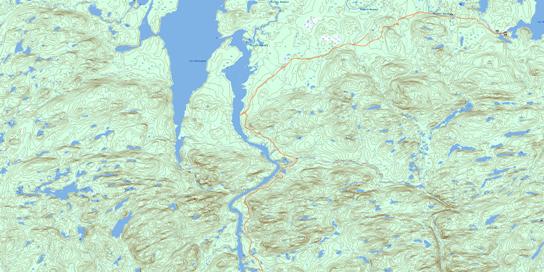 Lac Onistagane Topo Map 022L11 at 1:50,000 scale - National Topographic System of Canada (NTS) - Toporama map
