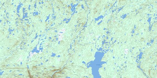 Lac Piraube Topographic map 022L12 at 1:50,000 Scale