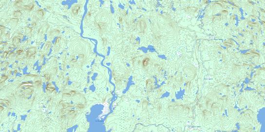 Lac Le Bausais Topo Map 022L14 at 1:50,000 scale - National Topographic System of Canada (NTS) - Toporama map