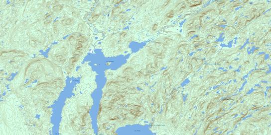 Lac Manouanis Topographic map 022L16 at 1:50,000 Scale