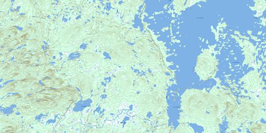Lac Aubin-Tellier Topo Map 022M09 at 1:50,000 scale - National Topographic System of Canada (NTS) - Toporama map