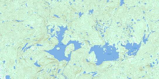 Lac Matonipi Topo Map 022N13 at 1:50,000 scale - National Topographic System of Canada (NTS) - Toporama map
