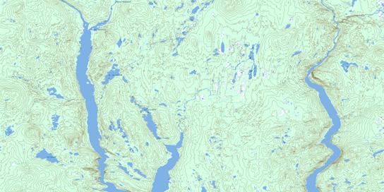 Lac La Fouille Topo Map 022N14 at 1:50,000 scale - National Topographic System of Canada (NTS) - Toporama map