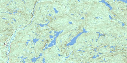 Lac Garemand Topo Map 022O03 at 1:50,000 scale - National Topographic System of Canada (NTS) - Toporama map